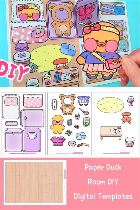 Paperdiy Lalafanfan Paper Duck and Room | Free Printables | digital ...