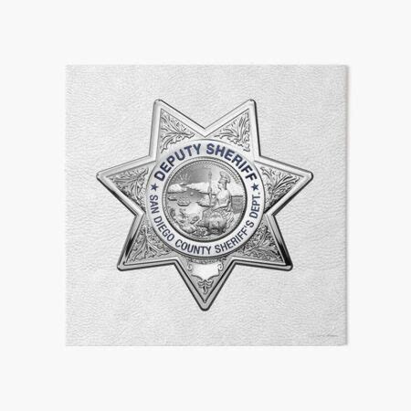 "San Diego County Sheriff's Department - SDSO Deputy Sheriff Badge over ...