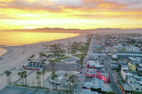 Golden Sunset over Venice Beach Photograph by Josh Fuhrman - Fine Art America