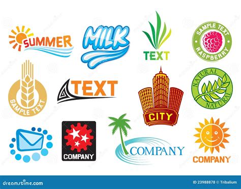 Set of corporate symbols stock vector. Illustration of business - 23988878