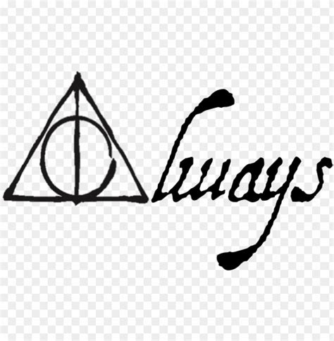 deathly hallows - - always harry potter wooden si PNG image with ...