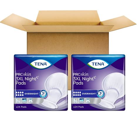 Tena ProSkin 3XL Incontinence Pads, Overnight Absorbency, 48 ct ...