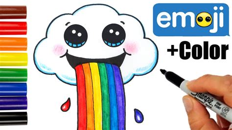 How to Draw a Cloud Puking Rainbow Cute and Easy - YouTube