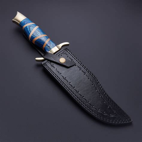 Fixed Blade Damascus Steel Bowie Knife // HB-0412 - RaB Cutlery - Touch ...