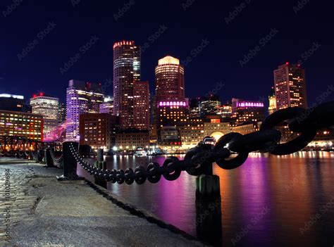 Boston night Stock Photo | Adobe Stock