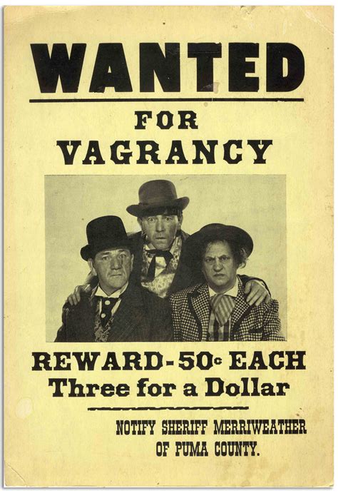 Sell a 3 Three Stooges Poster at Nate D Sanders Auction w Curly Howard