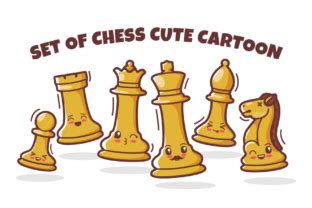 Set Chess Pieces Cartoon, Vector Graphic Graphic by noorshineproject · Creative Fabrica