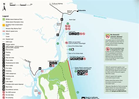 Bribie Island National Park & Recreation Area - 4WD Map & Permits, QLD