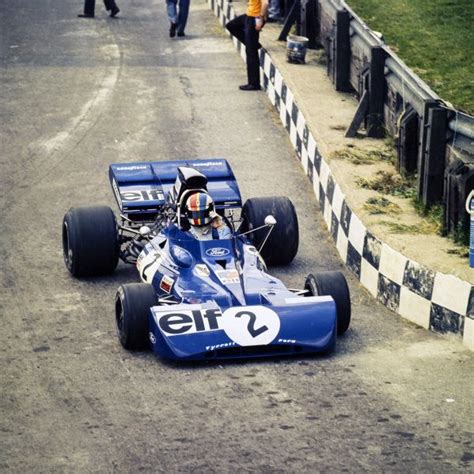 François Cevert, Tyrrell 002 Ford exits the pit lane. British GP '72 ...