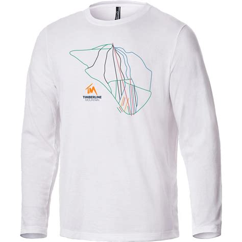 Adult Trail Map Long Sleeve T-Shirt | TimberlineMountain