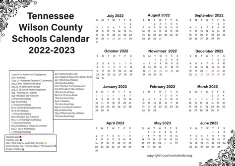 Wilson County Schools Calendar 24-25 - Chris Yettie