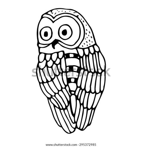 Funny Owl Illustration Original Drawing Vectorized Stock Vector ...