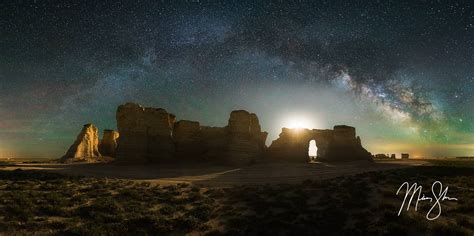 Monument Rocks Milky Way Panorama | Monument Rocks, Kansas | Mickey ...