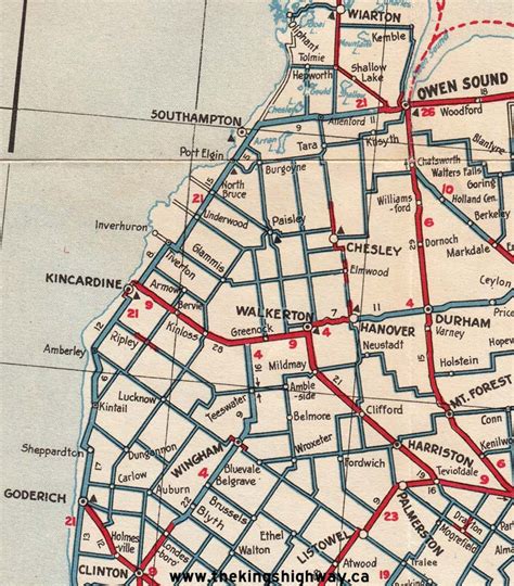 Ontario Highway 21 Route Map - The King's Highways of Ontario