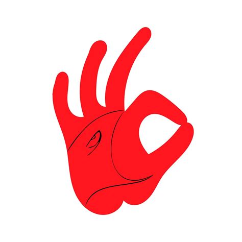 OK hand sign 13593702 Vector Art at Vecteezy