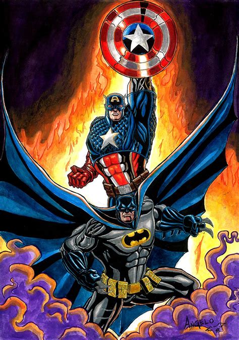 Crossover Batman e Captain America! | Batman vs captain america, Captain america comic art ...