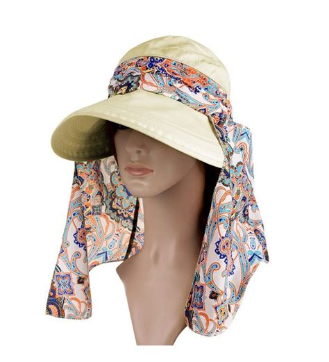 Visor Hats Wide Brim Cap UV Protection Summer Sun Hats For Women Beige ...