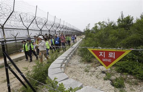 Come hike the demilitarized zone between the Koreas. Please watch your step - Los Angeles Times