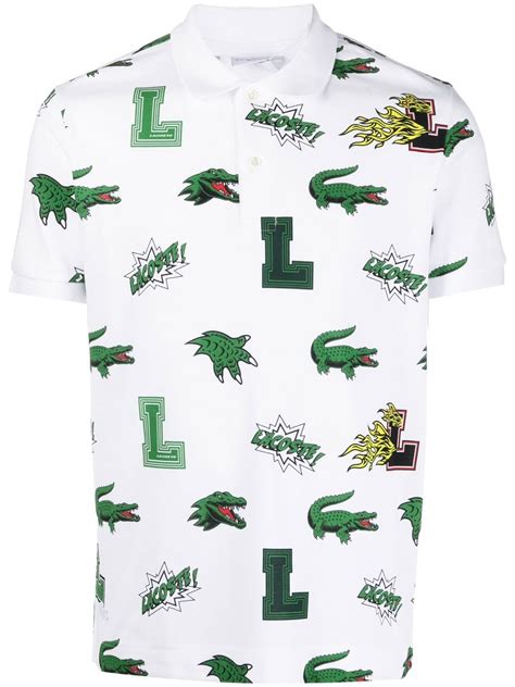 Lacoste all-over Logo Polo Shirt - Farfetch