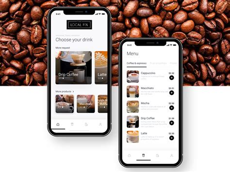 Proposal Coffee Ordering app - Home/Menu by Márcio Rosa on Dribbble