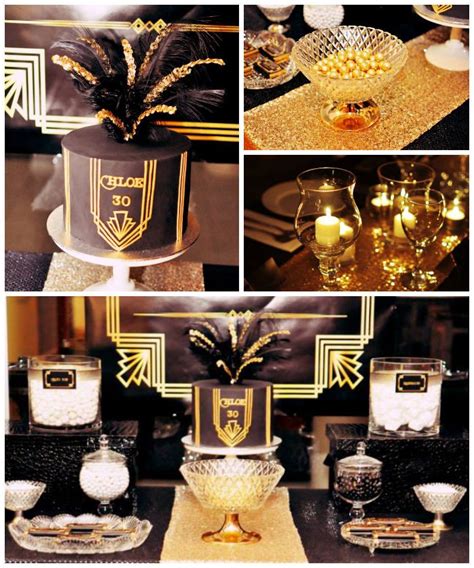 The Great Gatsby Themed Party Decorations / 25 Black and Gold Great ...