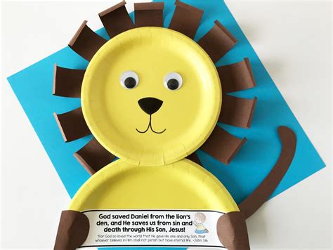 Daniel and the Lions' Den Lion Paper Plate Craft | Fun365