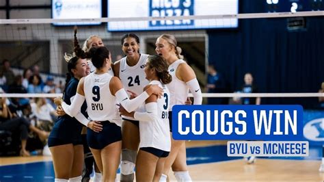 BYU Women's Volleyball vs McNeese Highlights | 2023 - YouTube