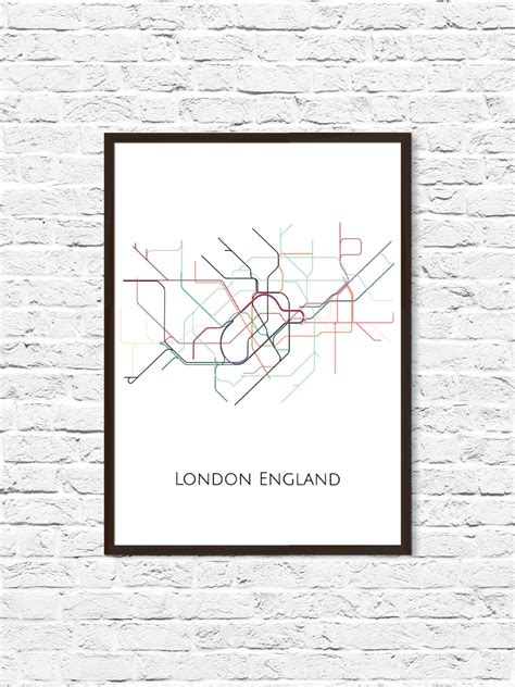 London Map Art, London Tube Map, Transit Map, London Art, London Map ...