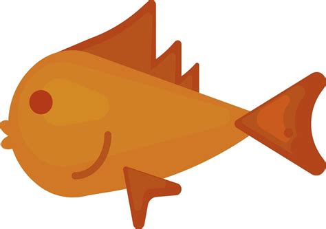 Orange fish, illustration, vector on white background 13747354 Vector Art at Vecteezy