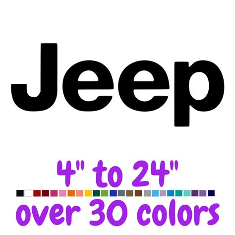 Jeep Logo Vinyl Decal – Custom Size – Sports Stickers USA