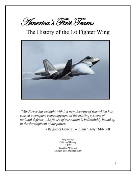 History of the 1st Fighter Wing - Joint Base Langley-Eustis