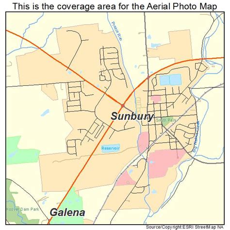 Aerial Photography Map of Sunbury, OH Ohio