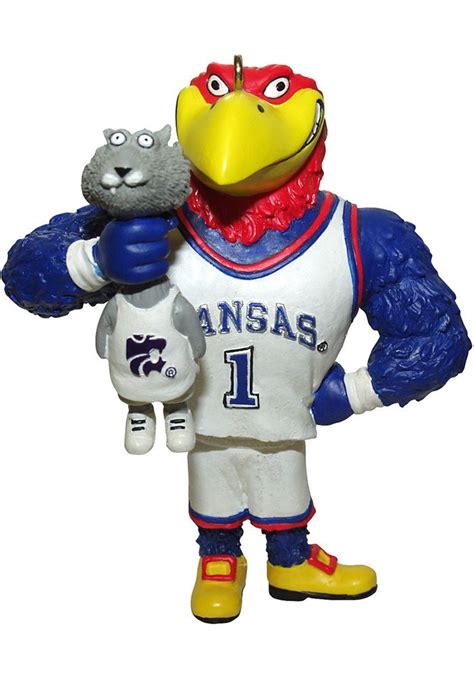 Kansas Jayhawks Mascot Lester Single Choke Rival Ornament | Jayhawks, Kansas jayhawks, Rock ...