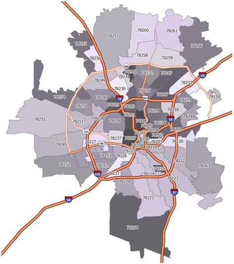 San Antonio Zip Code Map - GIS Geography