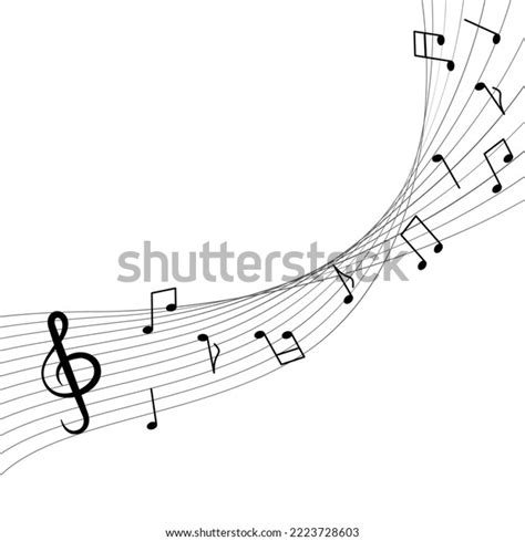 Black White Vector Illustration Music Notes Stock Vector (Royalty Free) 2223728603 | Shutterstock