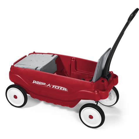 Radio Flyer, Deluxe Family Wagon with Canopy, Folding Seats, Red | Bigbigmart.com