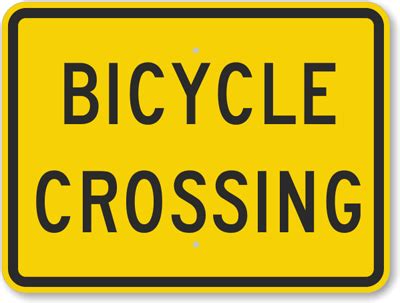 Crossing Sign - Bicycle Crossing Sign , SKU: K-6188