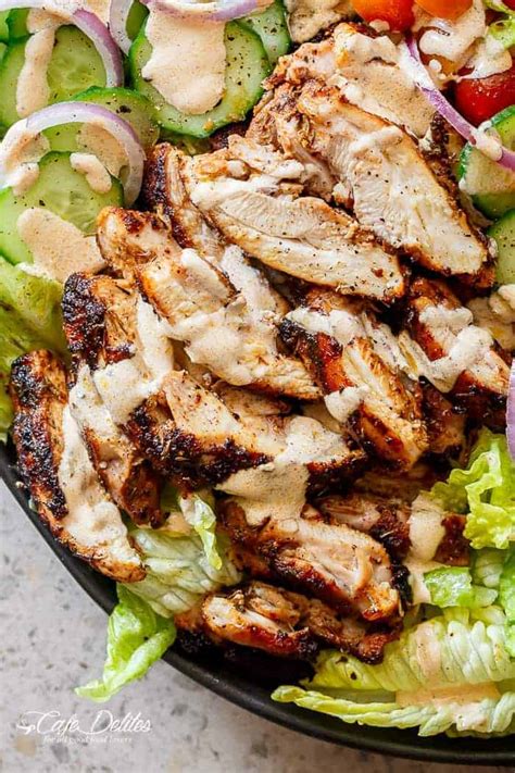 Grilled Cajun Chicken Salad with Creamy Cajun Dressing - Cafe Delites