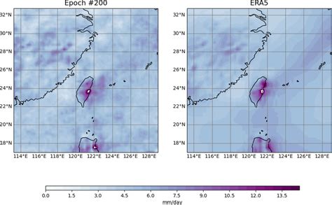 Climatology of the daily total precipitation for the generated dataset... | Download Scientific ...