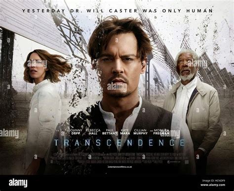 TRANSCENDENCE, British poster art, from left: Rebecca Hall, Johnny Depp ...