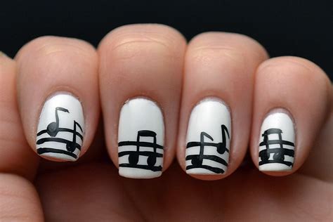 Music nail art | Music note nails, Music nails, Music nail art