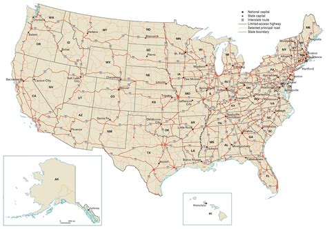 Hwy Map Of The United States - Vevay Jennifer
