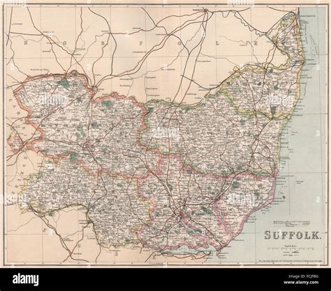 Map England Suffolk High Resolution Stock Photography and Images - Alamy