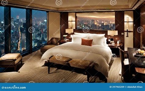 Luxury hotel room in tokyo stock illustration. Illustration of property ...