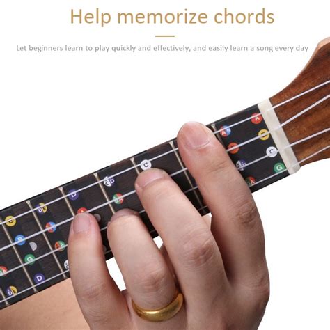 Ukulele Fretboard Stickers Chord Fret Stickers e Sticker Finger Guide ...