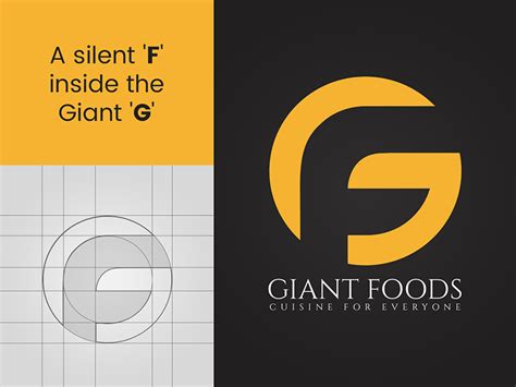 GIANT FOODS Logo in Black, Yellow, and White