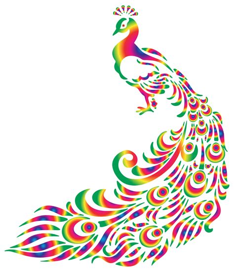 Rainbow Peacock Clip Art Image - ClipSafari