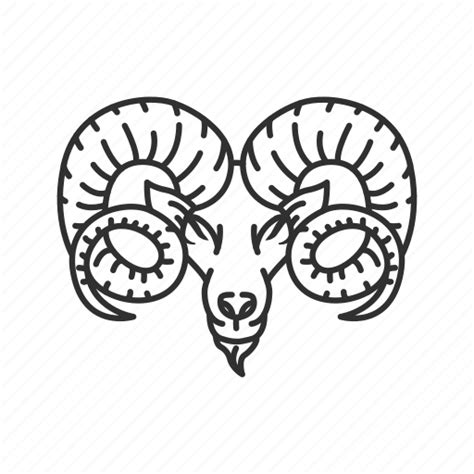 Animal, aries, astrological sign, ram icon