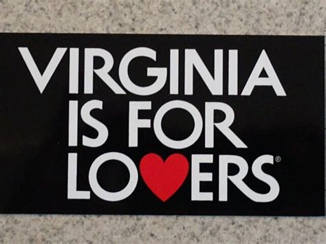 "VIRGINIA IS FOR LOVERS" Bumper Sticker | eBay