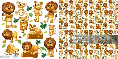 Cute Animals Cartoon Set On White Background Stock Illustration ...